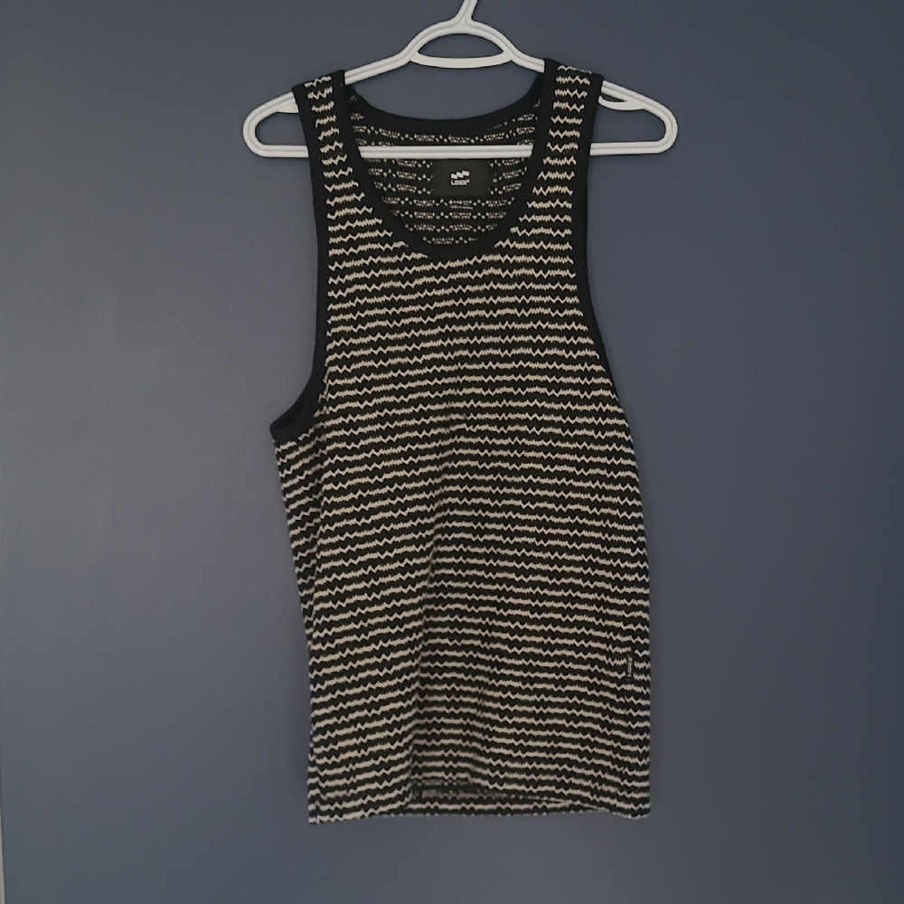 Black and White Striped Tank Top